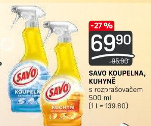 Čistič koupelen ve spreji Savo