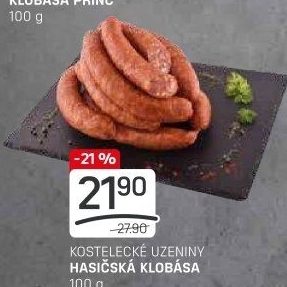 Hasičská klobása Kostelecké uzeniny