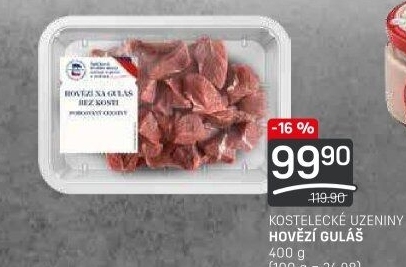 Hovězí maso na guláš Kostelecké uzeniny