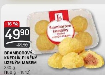 Knedlíky bramborové s uzeným masem Lef