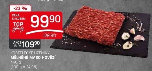 Mleté maso hovězí Kostelecké uzeniny