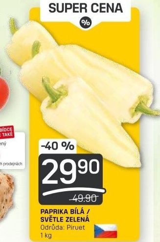 Paprika bílá
