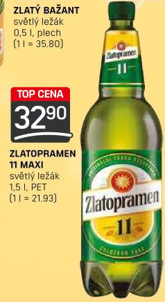 Pivo světlý ležák 11° Zlatopramen