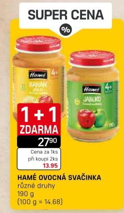 Příkrm ovocný Svačinka Hamánek