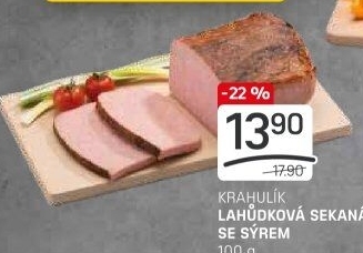Sekaná lahůdková se sýrem Krahulík