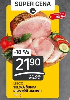 Šunka selská nejvyšší jakosti LE&amp