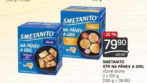 Sýr Smetanito na gril Želetava