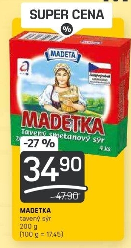 Sýr tavený smetanový Madetka