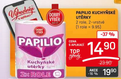 Utěrky kuchyňské 2vrstvé Papilio Dobrý Výběr