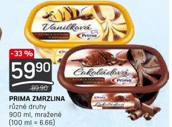 Zmrzlina ve vaničce Prima