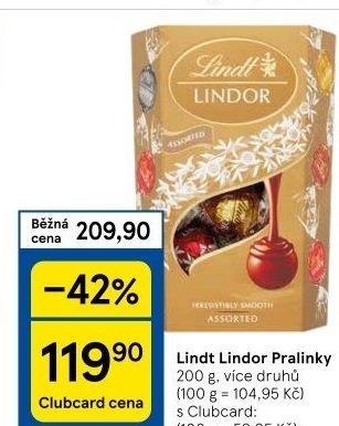 Bonboniéra Pralinky Lindor Lindt