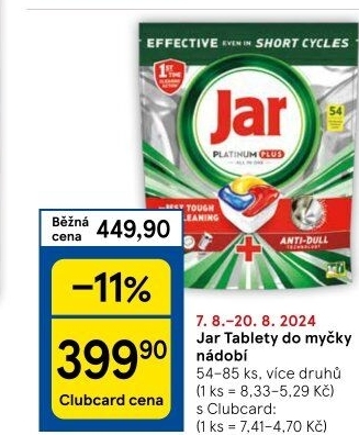 Kapsle do myčky Jar