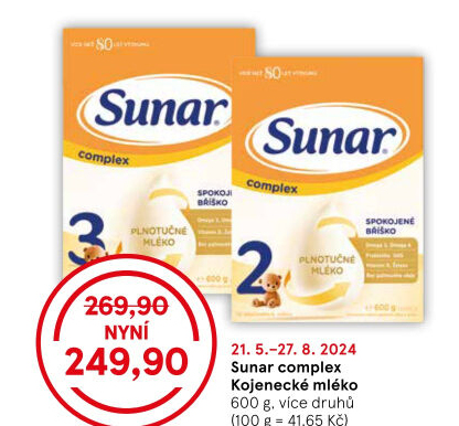 Kojenecká výživa Sunar Complex