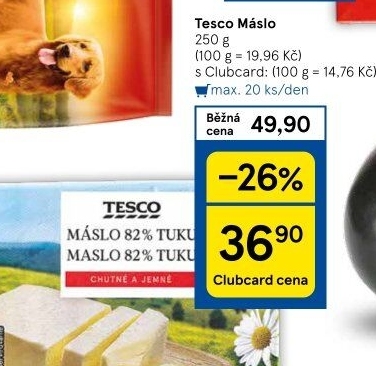 Máslo Tesco