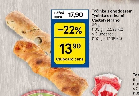 Pečivo tyčinka sýrová