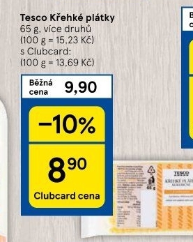 Plátky křehké Tesco