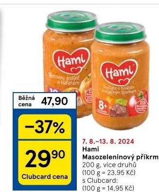 Příkrm masozeleninový Hami