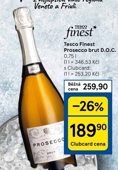 Prosecco brut DOC Tesco finest