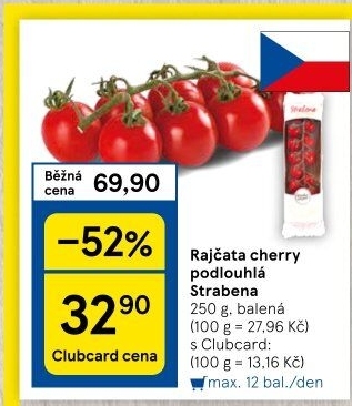 Rajčata cherry keříková Čerstvě utrženo