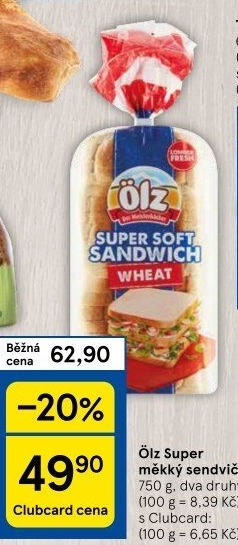 Toustový chléb Sandwich Soft Ölz