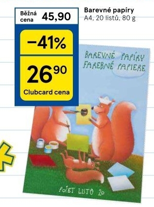 Barevné papíry A4