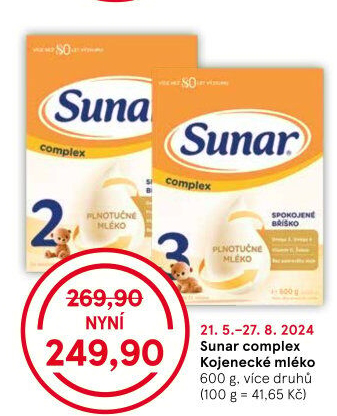 Kojenecká výživa Sunar Complex