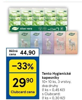Papírové kapesníčky 3vrstvé Tento
