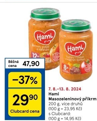 Příkrm masozeleninový Hami