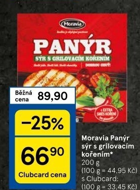 Sýr Panýr Moravia