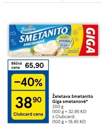 Sýr tavený Smetanito Želetava