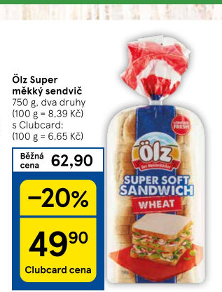 Toustový chléb Sandwich Soft Ölz