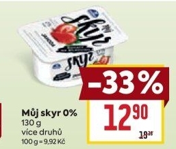 Dezert zakysaný ochucený Můj Skyr 0% Milko