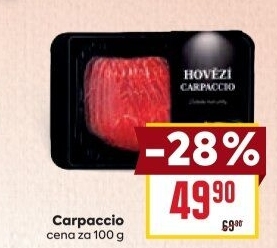 Hovězí carpaccio
