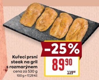 Kuřecí prsní steak na gril