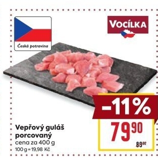 Maso na guláš vepřové Vocílka