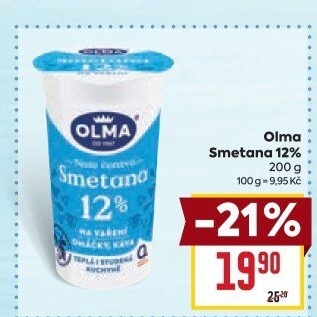 Smetana na vaření Olma 12%