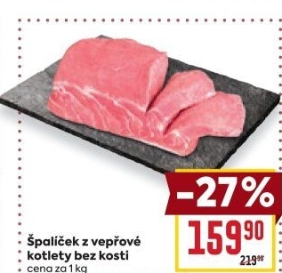 Špalíček z vepřové kotlety bez kosti