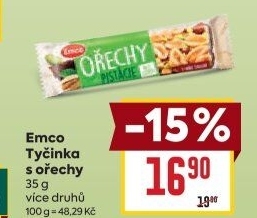 Tyčinka s ořechy Emco
