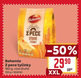 Tyčinky Z pece Bohemia Chips