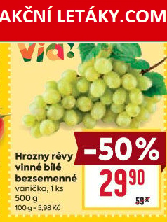 Hrozny bílé bezsemenné Billa Bonvia