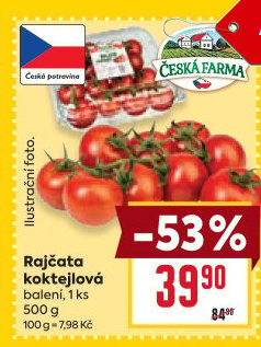 Rajčata koktejlová Česká farma