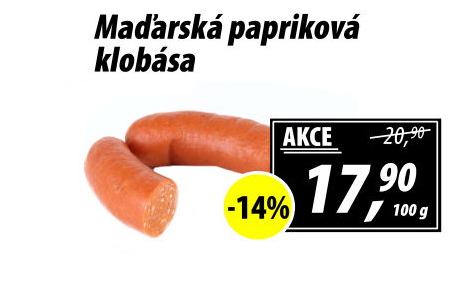 Maďarská papriková klobása