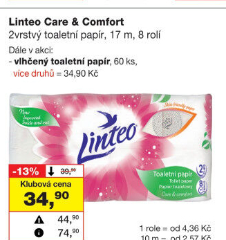 Toaletní papír vlhčený Linteo