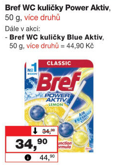WC blok tuhý Blue Aktiv Bref
