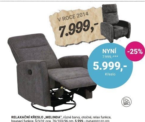 RELAXAČNÍ KŘESLO „MELINDA“