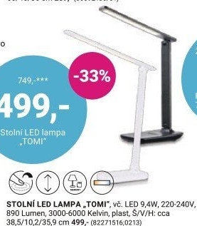 STOLNÍ LED LAMPA „TOMI“