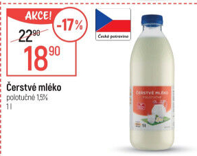Mléko čerstvé Korrekt - 1,5% polotučné