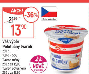 Tvaroh polotučný Váš výběr
