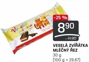 Dezert řez Veselá zvířátka
