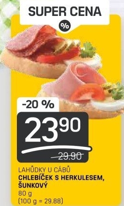 Obložený chlebíček Lahůdky U Cábů